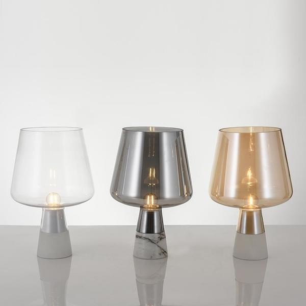 Leimu Glass Table Lamp|Cement Desk Light