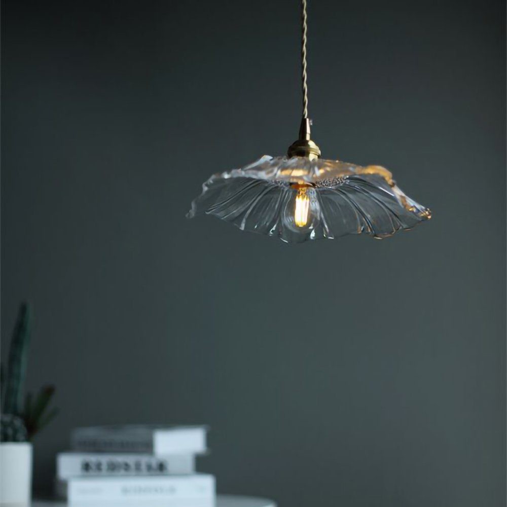 Retro Lotus Creative Glass Pendant Lamp