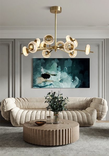 Brass Crystal LED Chandeliers