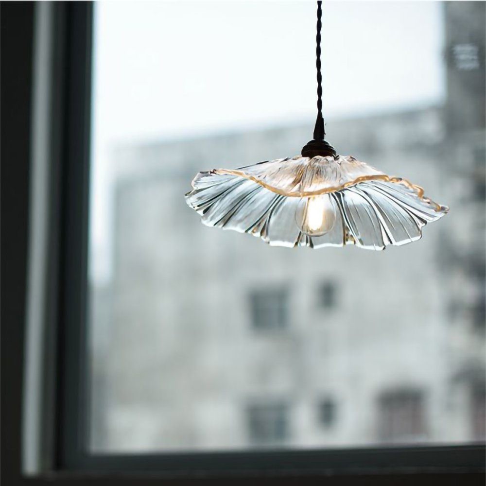 Retro Lotus Creative Glass Pendant Lamp