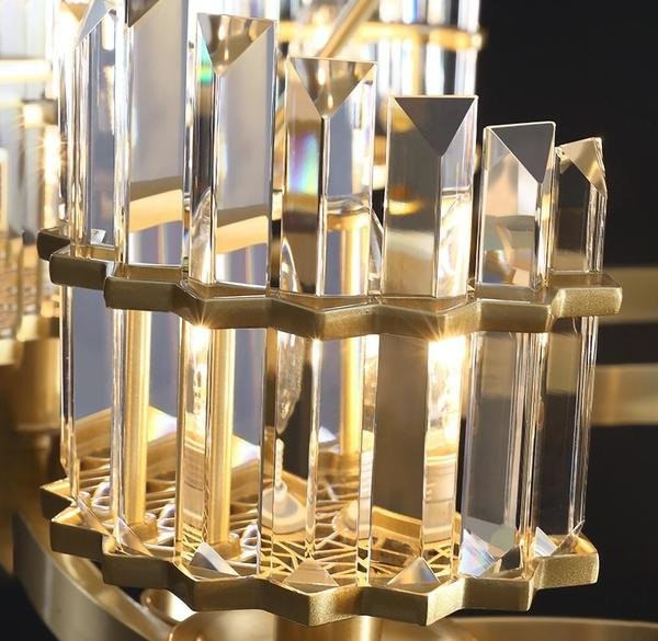 Brass/Crystal Chandelier