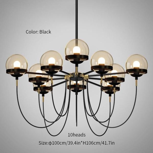 Glass ball chandelier