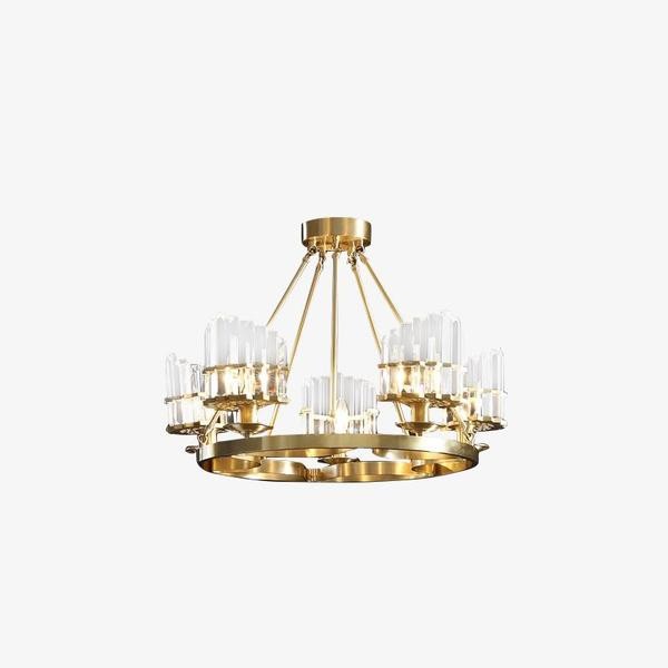 Brass/Crystal Chandelier