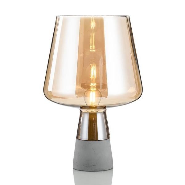 Leimu Glass Table Lamp|Cement Desk Light