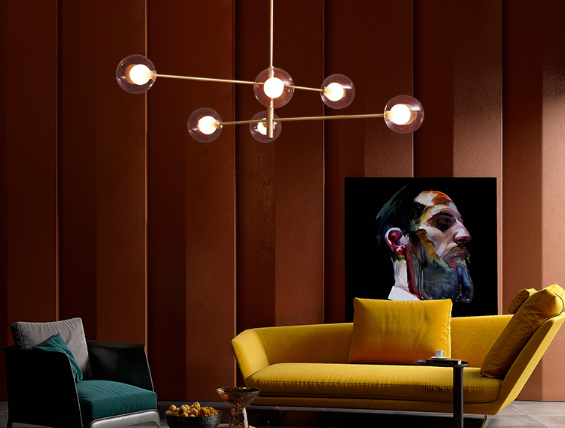 Glass Ball Molecular Pendant Lamp