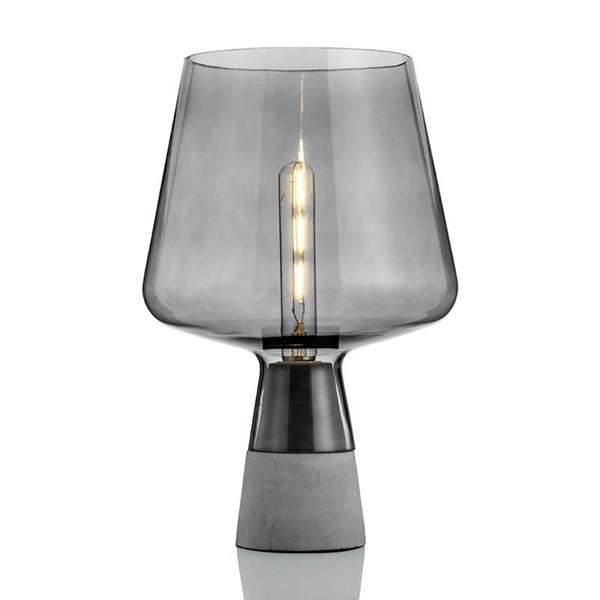 Leimu Glass Table Lamp|Cement Desk Light