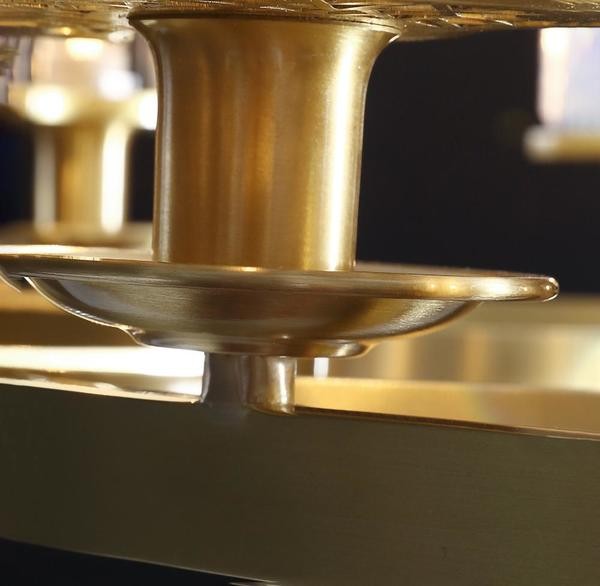 Brass/Crystal Chandelier