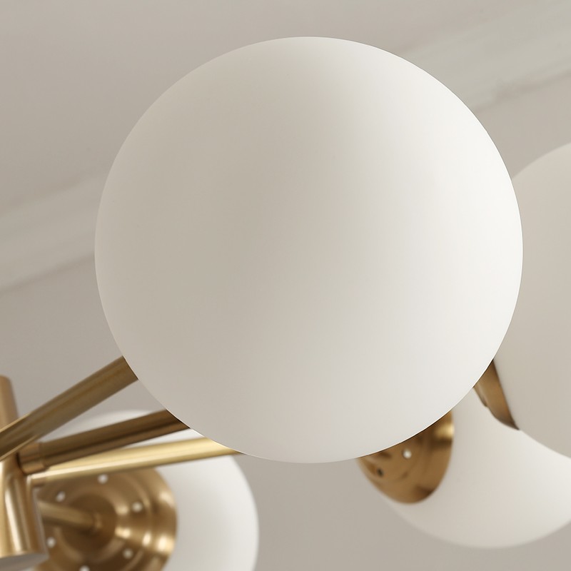 Opal Glass Ball Chandelier