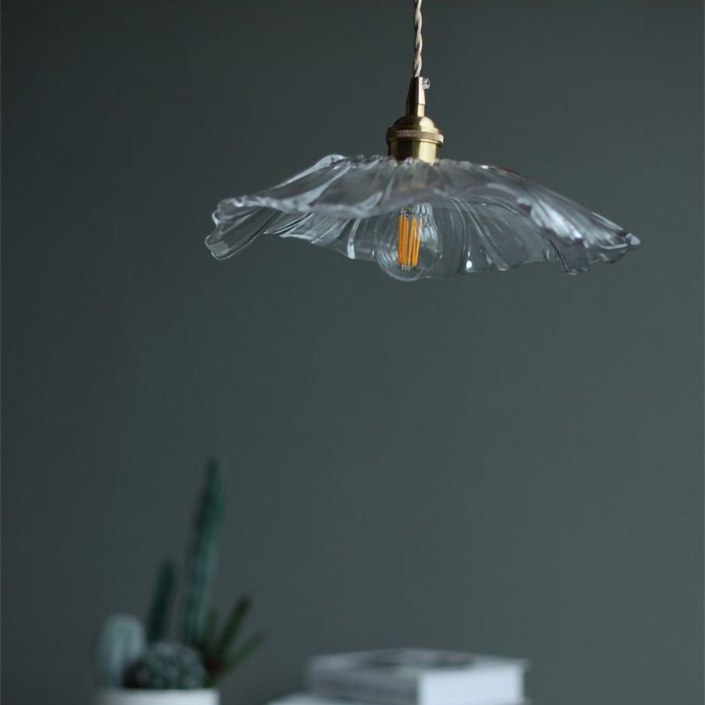 Retro Lotus Creative Glass Pendant Lamp