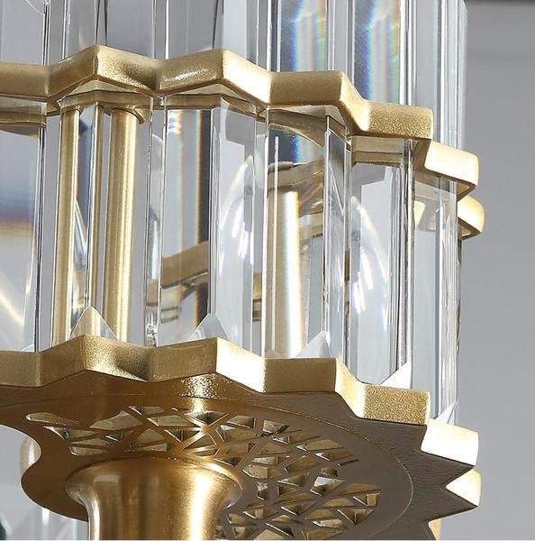 Brass/Crystal Chandelier
