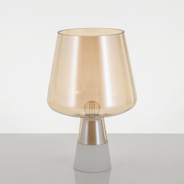 Leimu Glass Table Lamp|Cement Desk Light