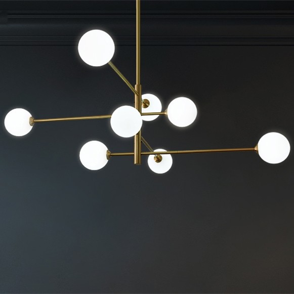 Glass Ball Molecular Pendant Lamp