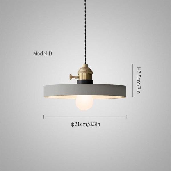 Concrete Vasa Minimalist Pendant Light