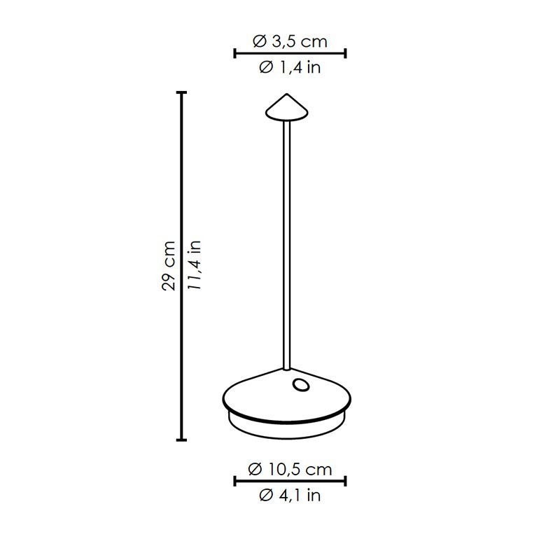Pine Rechargeable LED Table Lamp