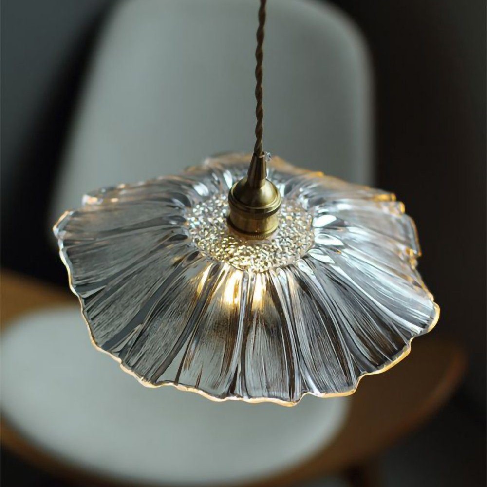 Retro Lotus Creative Glass Pendant Lamp