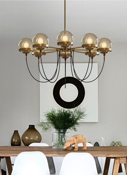 Glass ball chandelier