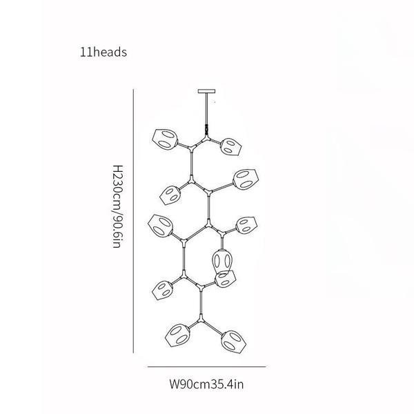 Branching bubble chandelier