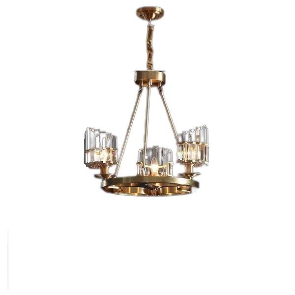 Brass/Crystal Chandelier